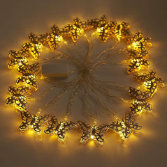 Kuber Industries Diwali Lights | Diwali String Light for Décor | Lights for Christmas | Lights for Navratri | Lights for Party | Lights for Indoor & Outdoor | Butterfly String Lights | Golden