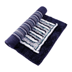 Heart Home Door Mat | Dust Trapper Mat | Door Entrance Mat | Anti-Skid Door Mat | Floor Mat for Home Entrance | Micro Border Door Mat | Entryway Door Mat | Pack of 3 | Blue