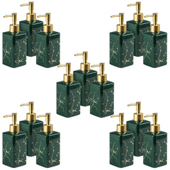 Kuber Industries Liquid Soap Dispenser | Handwash Soap Dispenser | Soap Dispenser for Wash Basin | Shampoo Dispenser Bottle | Bathroom Dispenser Bottle | 15 Piece | Pack of 5 | 320 ml | Green