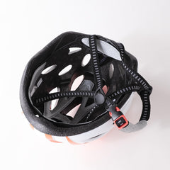 Kuber Industries Cycling Helmet with Detachable Visor|Helmet for Mountain, Road Bike & Skating|Breathable & Adjustable Bicycle Helmet|Ideal for Adults and Kids-Pack of 3 (Orange & White)