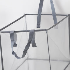 Kuber Industries Laundry Basket For Clothes|Foldable Laundry Hamper|Basket For Toys, Dirty clothes, Storage "30 LTR" (Grey)