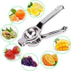 Kuber Industries 2 in 1 Stainless Steel Lemon Citrus Squeezer with Bottle Opener Best for Home Kitchen (Set of 2,Silver)-KUBKMART11438