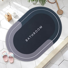 Kuber Industries Bath Mat | PVC Bathroom Mat | Shower Bath Mat | Floor Tub Mat | Diatom Mud Oval Mat | Anti-Skid Shower Bathroom Mat | CF-220802 |Pack of 4| Brown