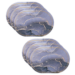 Kuber Industries Bath Mat | PVC Bathroom Mat | Shower Bath Mat | Floor Tub Mat | Diatom Mud Oval Mat | Anti-Skid Shower Bathroom Mat | CF-220815 |Pack of 6| Multi