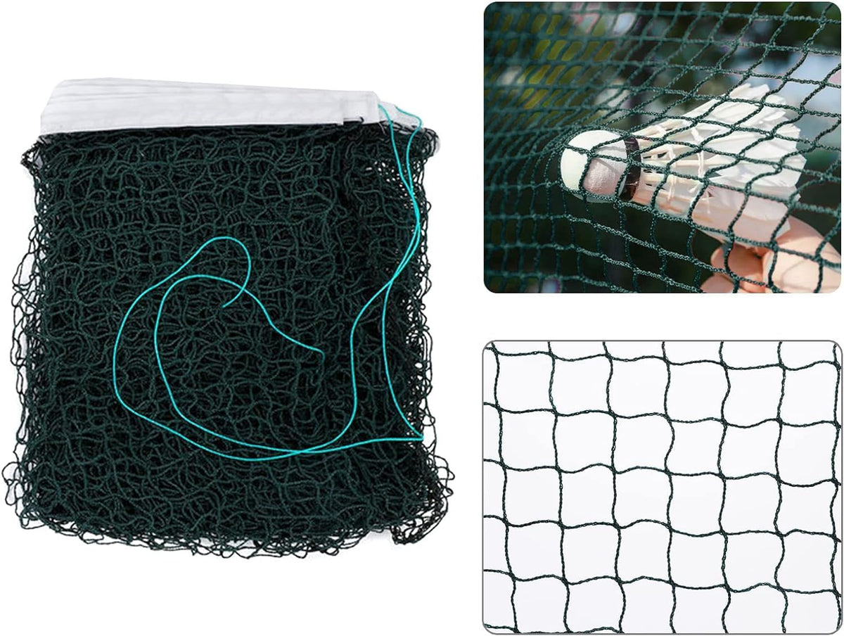 Kuber Industries Badminton Net|Nylon Net for Tournament, Sports Coaching|Shuttle Net Indoor, Outdoor-Pack of 2 (Dark Green)