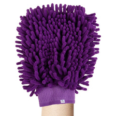 Heart Home Chenille Mitts|Microfiber Cleaning Gloves|Inside Waterproof Cloth Gloves|100 Gram Weighted Hand Duster|Chenille Gloves for Car|Glass|Pack of 3 (Multicolor)