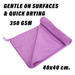 Kuber Industries Cleaning Towel | Reusable Cleaning Cloths for Kitchen | Duster Towel for Home Cleaning | 350 GSM Cleaning Cloth Towel with Hanging Loop | 40x40 | Pack of 5 | Multi