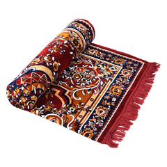 Kuber Industries Carpet | Velvet Floor Mat | Carpet for Hall | Carpet for Living Room | Carpet for Bedroom | Area Rug | Solid Prayer Mat |Heavy V.V Carpet | 3x5 Feet | Maroon