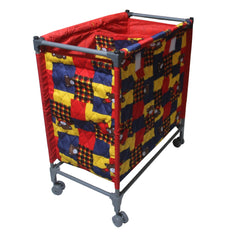 Kuber Industries Cotton Laundry Basket with Wheels