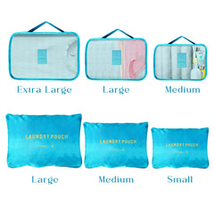 Urbane Home Travel Luggage Bag | LYN16-BLE | Blue | pack of 6