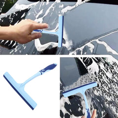 Heart Home Kitchen Wiper|Plastic Kitchen Slabs Wiper|Wiper for Cleaning Slabs with Detachable Handle|Ideal for Windows|Glass & Car Windshield|Pack of 2 (Sky Blue)