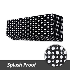 Kuber Industries AC Cover | PVC Dot Design AC Cover | AC Cover for Indoor | Dustproof AC Cover | Waterproof AC Cover | 1.5 Ton Ac Cover | Black