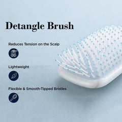 Kuber Industries Hair Brush | Flexible Bristles Brush | Hair Brush with Paddle | Straightens & Detangles Hair Brush | Suitable For All Hair Types | Hair Brush Styling Hair | Set of 6 | Pink & Blue