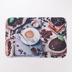 Kuber Industries PVC Kitchen Floor Mat|Anti-Skid Backing|Mats for Kitchen Floor |Easily Washable|Idol for Home, Kitchen Entrance| CF-220810 |Pack of 4| Multi