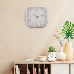 Homestic Wall Clock | Fancy Watch Wall Clocks | Office Wall Clock | Clock for Living Room | Clock for Bedroom | Clock for Hall | Machinery-Quartz | 12 Inch | 2016B-Silver