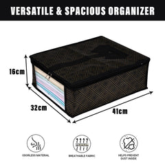 Heart Home Shirt Cover|Shirt Storage Organizer|Clothing Organizer|Foldable Shirt Cover|Wardrobe Organizer with Transparent Window|Golden-Dot Shirt Bag|Pack of 2|Black