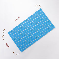 Kuber Industries Bath Mat | PVC Bathroom Mat | Shower Bath Mat | Floor Tub Mat | Bathroom Mud Mat | Anti-Skid Shower Bathroom Mat | JL-01A |Pack of 4| Blue