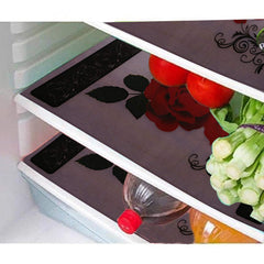 Heart Home PVC 6 Pieces Refrigerator Drawer Mats (Multi) - CTHH8739, Polyvinyl Chloride