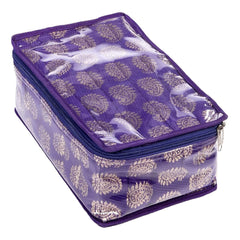 Kuber Industries Laminated Satin Locker Jewellery Kit Organiser (Purple)-CTKTC025671