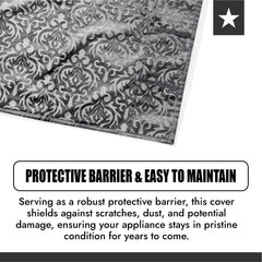 Heart Home Fridge Top Cover | Fridge Top Cover with Pockets | Refrigerator Top Cover for Kitchen | Fridge Top Cover with 6 Utility Pockets | Velvet Fridge Top Cover | Gray