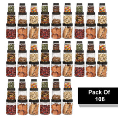 Kuber Industries Pack Of 6 Set of 18 Plastic Container Set | 1000ml, 500ml, 200ml I PET, Food Grade Plastic, 100% BPA Free | Airtight Container Set for Kitchen Storage |Small to Large, Transparent