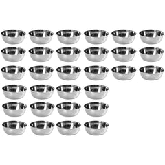 Kuber Industries Stainless Steel Bowl Kitchen Set | Durable & Wobble Free Base | Rust Proof, Easy to Clean & Store | Essential Indian Dinnerware & Crockery | Steel Bowl Set of 6 (Pack of 4)
