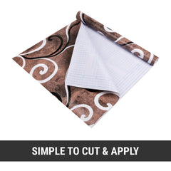 Heart Home Wallpaper | Self Adhesive Wallpaper Sheet | PVC Wallpaper Sheet for Home Décor | Kitchen Cabinets Wallpaper Roll | 5 Meter | WP-16 | Pack of 2 | Brown