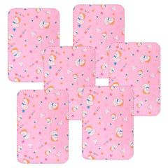 Kuber Industries Baby Waterproof matBed Protecter 50 x 70 CM-Pack of 6 (Pink)