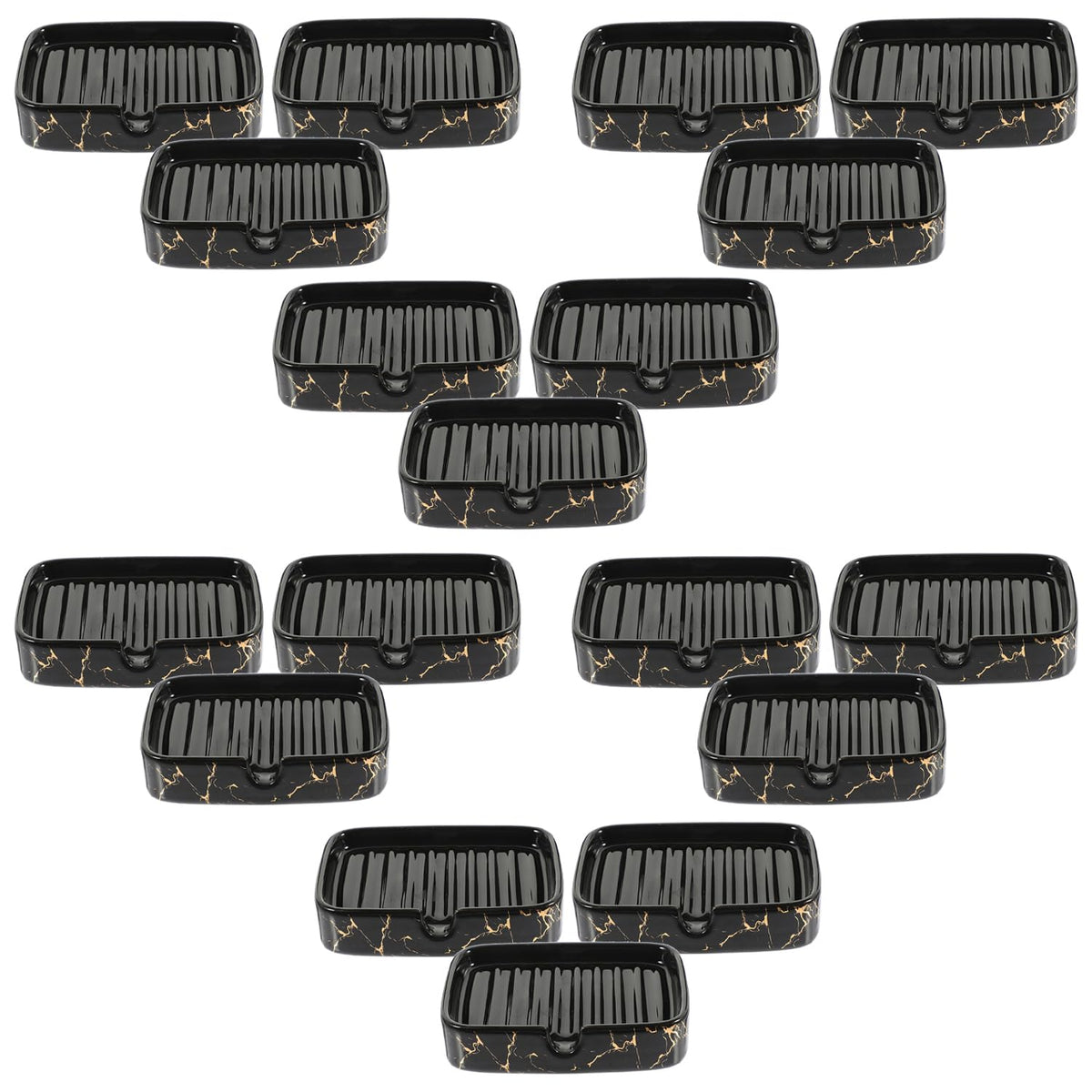 Kuber Industries Soap Holder | Handwash Soap Dispenser | Soap Dispenser for Wash Basin | Soap Dispenser Case | Bathroom Dispenser Case | 18 Piece | Pack of 6 | JY00173BK | Black
