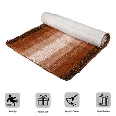 Heart Home Runner | Bedside Runner for Bedroom | Golden Patta Home Decor Runner & Door Mat Combo | Anti-Skid Runner & Door Mat | Runner & Door Mat Set | Set of 2 | Cream