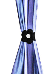 Kuber Industries Velvet 12 Pieces Curtain Tie Back Tassel Set (Black) CTKTC33450