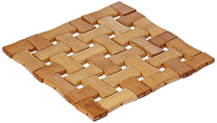 Kuber Industries Bamboo 2 Piece Heat Pad Coaster Set - Wooden