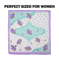 Heart Home Handkerchief | Premium Cotton Fabric | Women's Handkerchief | Ladies Rumal | Women's Hankies | Hankies for Girls | Border Printed Surbhi | Pack of 6 | Large | White