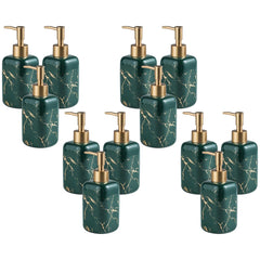 Kuber Industries Liquid Soap Dispenser | Handwash Soap Dispenser | Soap Dispenser for Wash Basin | Shampoo Dispenser Bottle | Bathroom Dispenser Bottle | 12 Piece | Pack of 4 |300 ml | Green