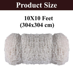 Kuber Industries Bird Net | Nylon Bird Control Net | Net for Balcony | Child Protection Net | Anti Bird Net | Net for Pigeon | Monkey Net | Net for Graden | 10X10 Feet | White