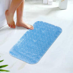 Homestic Bath Mat | PVC Bathroom Mat | Shower Bath Mat | Floor Tub Mat | Foot Massager Mat | Anti-Skid Shower Bathroom Mat | B-01A | Blue
