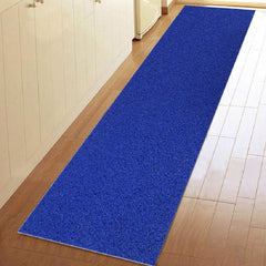 Heart Home Rubber Anti Slip 1 Piece Large Size Floor/Door Mat 2x8 Feet (Blue) - CTHH6868