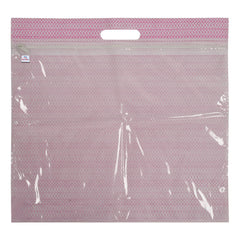 Heart Home Non-Woven Wardrobe Organizer/Gift Bags/Storage Bag For Store Saree, Lehenga, Suit With Transparent Window With Handle- Pack of 3 (Pink)