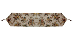 Kuber Industries Flower Design Cotton Table Runner|Patios for Family Dinner|Office/Kitchen Table|Indoor or Outdoor Parties & Everyday Use|Size 188 x 33 cm(Brown)