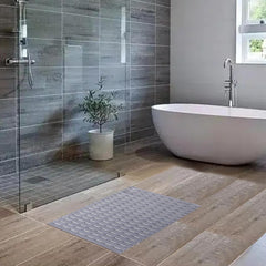 Kuber Industries Bath Mat | PVC Bathroom Mat | Shower Bath Mat | Floor Tub Mat | Bathroom Mud Mat | Anti-Skid Shower Bathroom Mat | JL-01B |Pack of 6| Gray