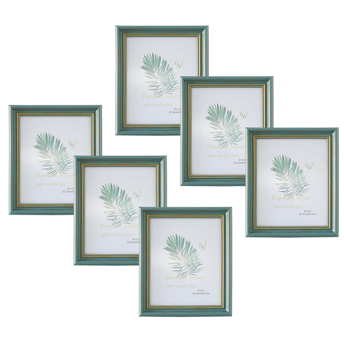 Kuber Industries Photo Frame For Home Décor|Use Horizontal & Vertical|Crystal Clear Glass|Perfect For Home, Office And Shop "16.7x21.8CM"-Pack of 6 (Grey)
