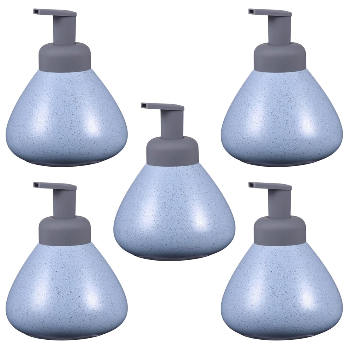 Kuber Industries Liquid Soap Dispenser | Handwash Soap Dispenser | Soap Dispenser for Wash Basin | Shampoo Dispenser Bottle | Bathroom Dispenser Bottle | Pack of 5 | JY00018 | 360 ml | Blue