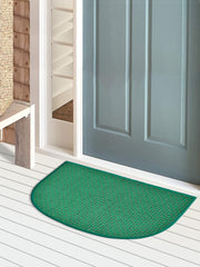 Heart Home D Shape Anti-Slip Durable Rubber Door Mat, Welcome Mat for Entryway,Patio,Garage, Outdoor, 21"x14"- Pack of 3 (Green)-47HH01291