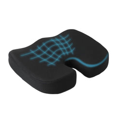 Kuber Industries Chair Cushions for Sitting | Piles Pillow Support & Pain Relief Seat | Height Increase Sitting Cushion for Driver | Tailbone Pain Relief Cushion for Office Chair | MD-GS1-Black