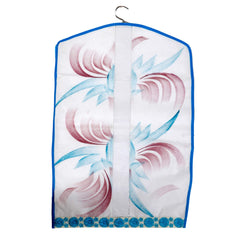 Kuber Industries Printed 6 Piece Non Woven Hanging Embroidered Saree Cover Wardrobe Organiser (Blue) - CTKTC23148