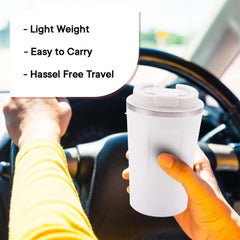 Kuber Industries Insulated Coffee Tumbler Mug with Lid for Office, Gym & Travel | Stainless Steel Leak-Proof Thermos for Tea/Coffee/Water - Ideal for Hot & Cold Beverages | CO230204B-White