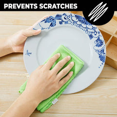 Kuber Industries Scrubber for Kitchen|Multi-Purpose Microfiber Kitchen Cleaning Cloth with Fish Scales|Glass Cleaning Cloth|Polishing & Scrubbing|Scratcher & Lint Free |YLG4041|Multicolor (Pack of 2)