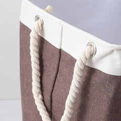 Kuber Industries Laundry Basket For Clothes|Foldable Laundry Hamper|Basket For Toys, Dirty clothes, Storage "45 LTR"-Pack of 4 (Brown)