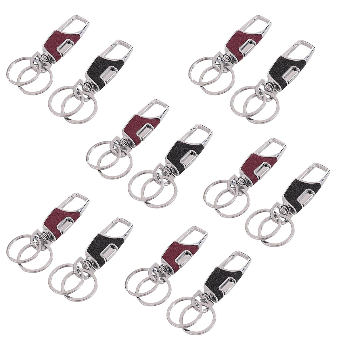 Kuber Industries Keychain/Keyring/Key Tag|Car Key Clip, Key Holder, Key Organizer|Pack of 12| (Multi)
