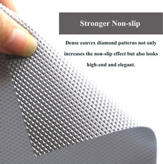 Heart Home Multipurpose, Waterproof, Super Strong, Anti Slip Diamond Textured Mat/Sheet for Kitchen Drawer, Cupboard Shelf, Fridge, Bathroom Shelves Liner-45X150 cm (1.5 Mtr, Grey)-HEART11696